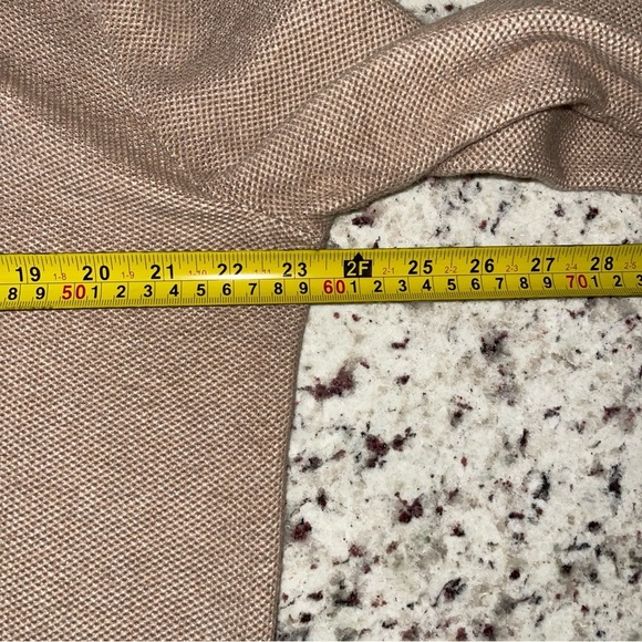 Polo Ralph Lauren Pima Cotton XL Quarter Zip Waffle Knit Sweater Beige Tan Brown - Picture 8 of 9